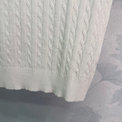 Cable Knit Short-Sleeve Top