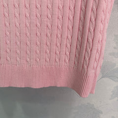 Cable Knit Short-Sleeve Top