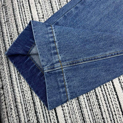 Logo pocket wide-leg jeans