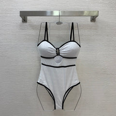 Hollow-out one-piece swimsuit