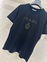 Gold-Stamped Logo T-Shirt