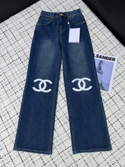 Logo Appliqué Straight Leg Jeans