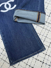 Logo Appliqué Straight Leg Jeans