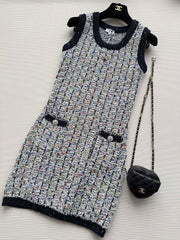Tweed Sleeveless Dress