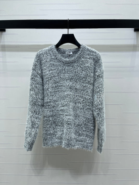 Mohair Crew Neck Knit Sweater