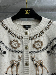 Reindeer and Christmas cardigan