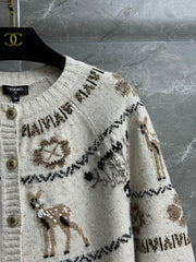 Reindeer and Christmas cardigan