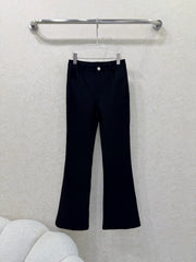 High-waisted flared trousers