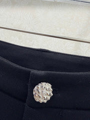 High-waisted flared trousers