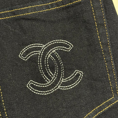 High-waisted straight-leg jeans