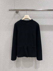 Drawstring Waist-cinching Knit Cardigan