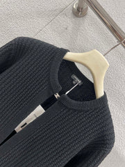 Drawstring Waist-cinching Knit Cardigan
