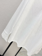 Lace V-neck Hooded Long-Sleeve T-Shirt