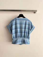 Lace V-neck Hooded Long-Sleeve T-Shirt