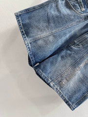Retro High-Waisted Denim Shorts