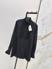 Ruffled Tencel Shirt