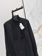 Ruffled Tencel Shirt