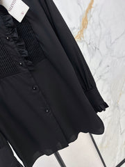 Ruffled Tencel Shirt