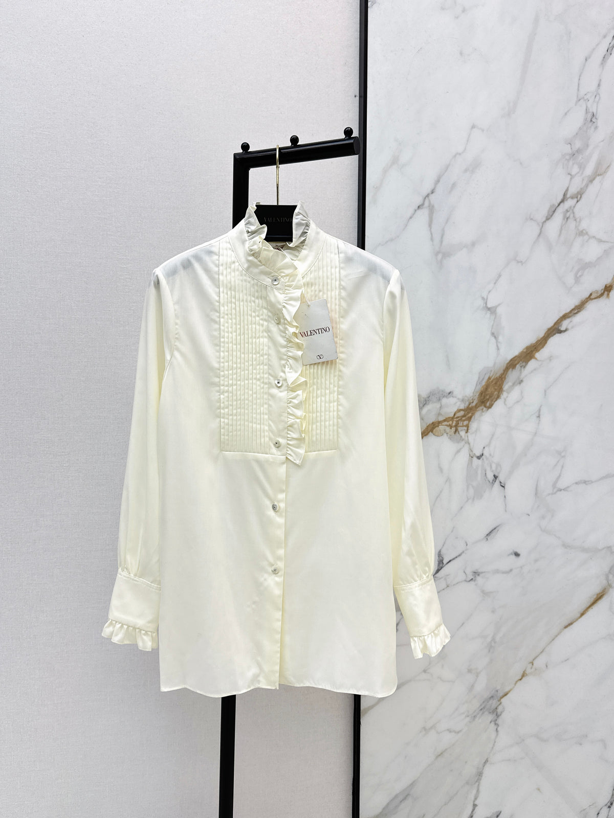 Ruffled Tencel Shirt