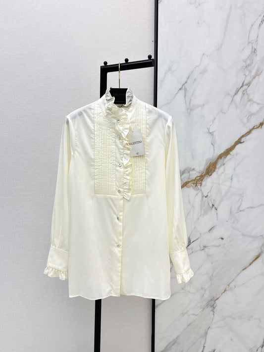 Ruffled Tencel Shirt