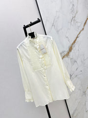 Ruffled Tencel Shirt