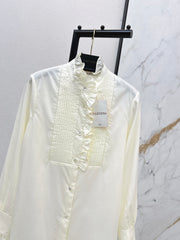 Ruffled Tencel Shirt
