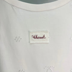 White openwork vest