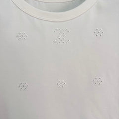White embroidered T-shirt