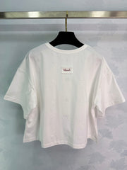 White embroidered T-shirt