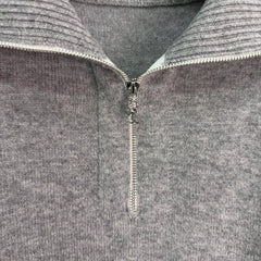 Half-zip collar knit sweater