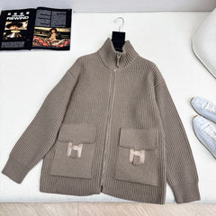 Pocket Wool Knit Cardigan