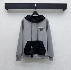 Patchwork Hooded Sweatshirt