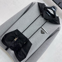 Patchwork Hooded Sweatshirt