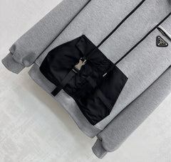 Patchwork Hooded Sweatshirt