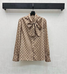 Tie-front Print Shirt