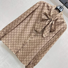 Tie-front Print Shirt