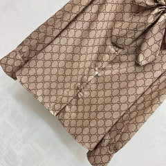 Tie-front Print Shirt