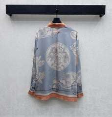 Silk Printed Long-Sleeve Shirt