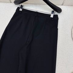 Straight-leg trousers with metal embellishments