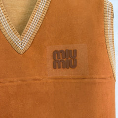 Suede V-neck Vest