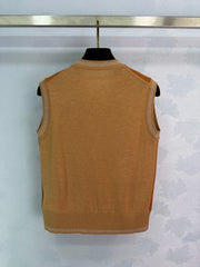 Suede V-neck Vest