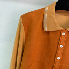 Suede Collar Cardigan
