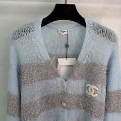 Light green knitted cardigan