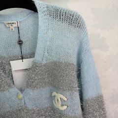 Light green knitted cardigan