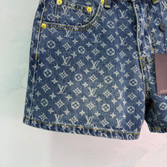 Monogram Jacquard Denim Shorts