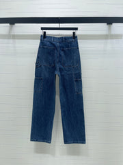 Vintage-style high-waisted jeans