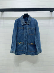 Collared Denim Shirt Jacket
