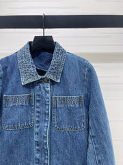 Collared Denim Shirt Jacket