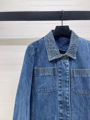 Collared Denim Shirt Jacket