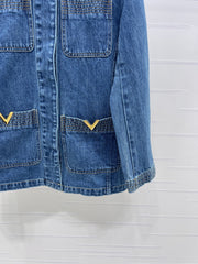 Collared Denim Shirt Jacket